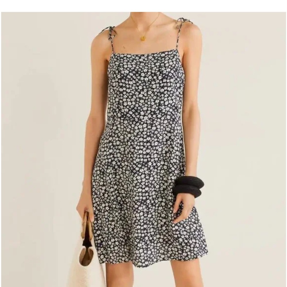 Mango Chiara Floral Mini Slip Dress